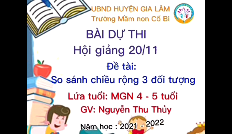 Toán: So sánh chiều rộng 3 đối tượng